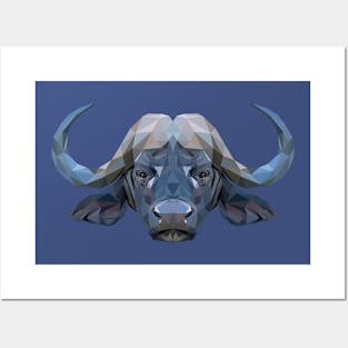 African  Buffalo Low Poly Art Posters and Art